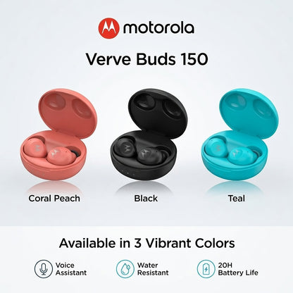 Motorola Moto Buds E – Premium Wireless Earbuds | 20Hr Battery