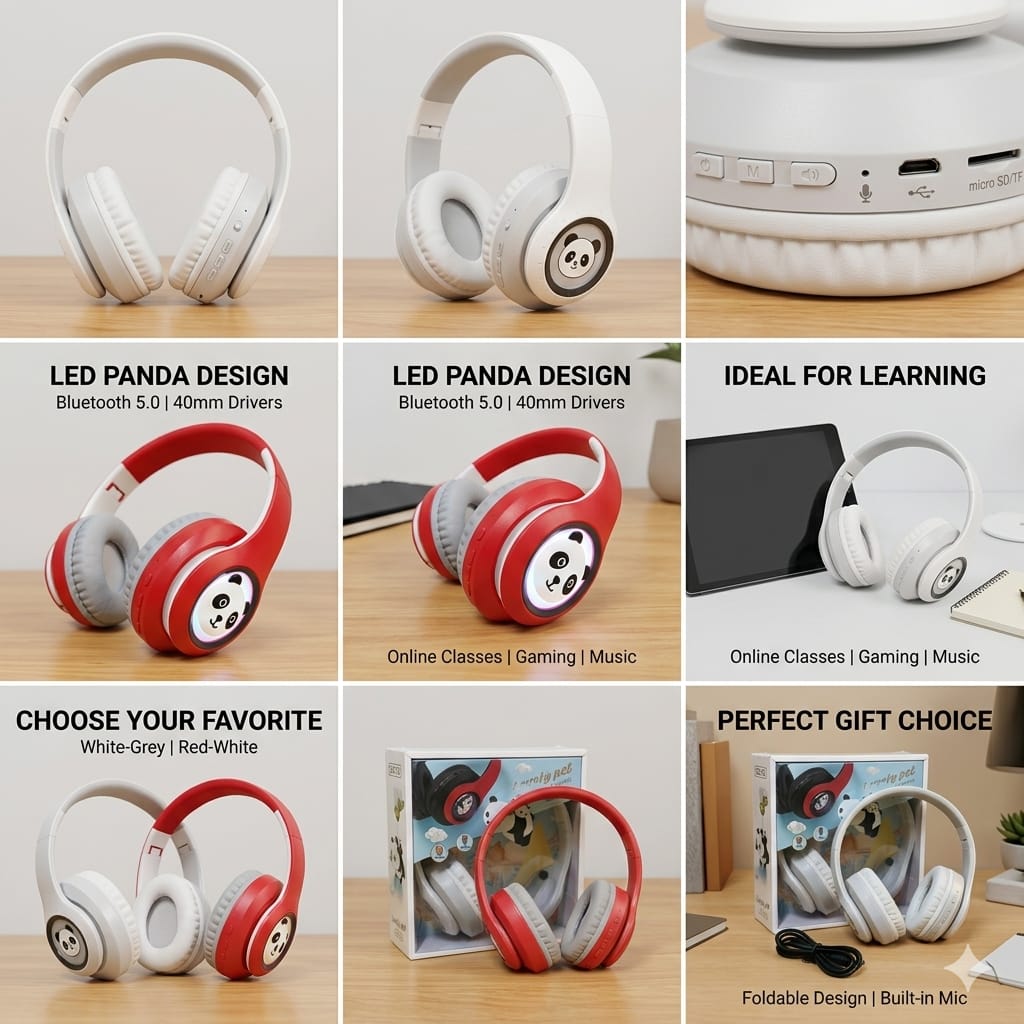 Panda LED Wireless Headphone – SAZ-X2 | 50% OFF