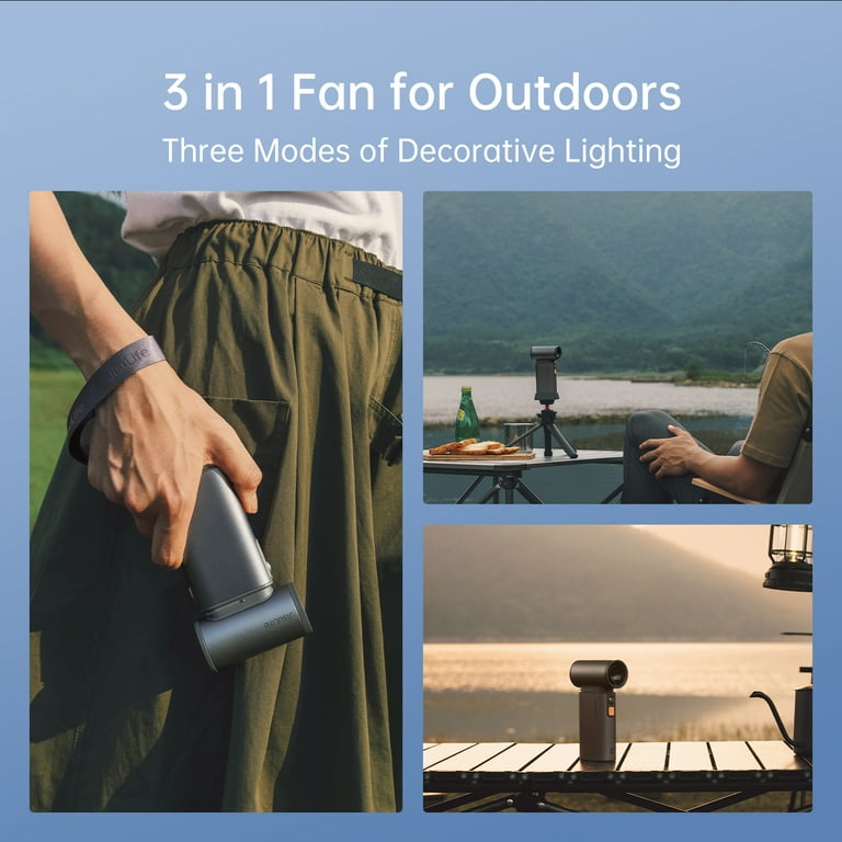 Handheld Charging Fan – 100-Speed LED Turbo Fan