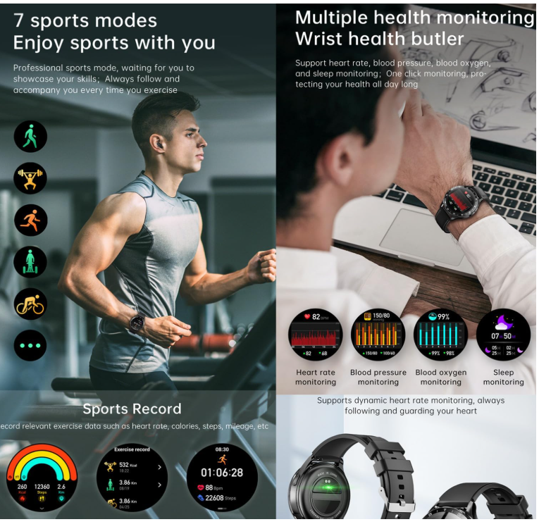 X10 Ultra 2-in-1 Premium Smartwatch with Built-in Wireless Earbuds